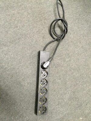 Schuko - Verteiler - 6fach - schwarz