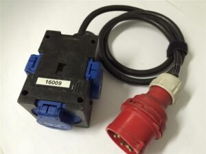 CEE - Unterverteilung (UV) - 16A - 3x Schuko - ohne Sicherungen - blau