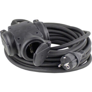 Schuko - Verteiler - 3fach - IP45 - vollgummi