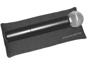 mic-pad, schwarz, edelmat. logo [Mikrofon Ablage]